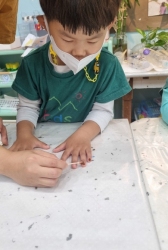 행사-블루데이(봉숭아물들이기+뮤지컬+수박화채만들기)