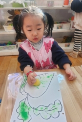 12월1주- 배추 물감도장찍기